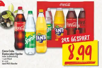 NP Discount Coca-Cola, Fanta oder Sprite 12x1l Pet-Flasche Angebot