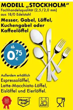 TEDi MODELL,,STOCKHOLM" Messer, Gabel, Löffel, Kuchengabel oder Kaffeelöffel Angebot