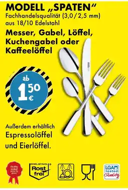 TEDi MODELL,,SPATEN" Messer, Gabel, Löffel, Kuchengabel oder Kaffeelöffel Angebot