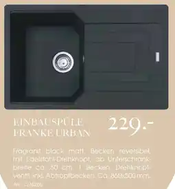 Zurbrüggen Einbauspüle franke urban Angebot