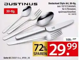 Zurbrüggen Justinus Besteckset Style Art Angebot