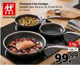 Zurbrüggen Pfannenset 3-tlg. Paradigm Edelstahl ZWILLING Angebot