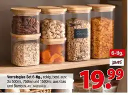 Zurbrüggen Vorratsglas Set 6-tlg., eckig Angebot