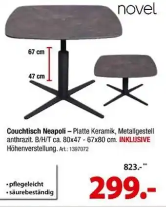Zurbrüggen Novel Couchtisch Neapoli Angebot