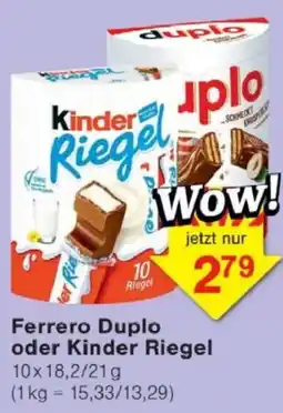 Jawoll Ferrero Duplo oder Kinder Riegel Angebot