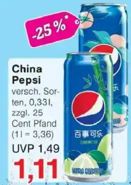 Jawoll China Pepsi Angebot