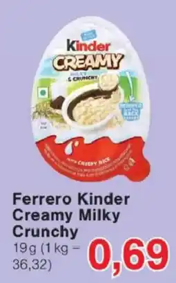 Jawoll Ferrero Kinder Creamy Milky Crunchy Angebot