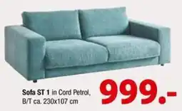 Zurbrüggen Sofa ST 1 in Cord Petrol Angebot