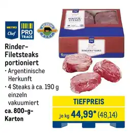 METRO Rinder-Filetsteaks portioniert Angebot