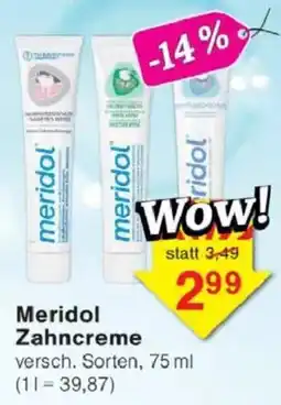 Jawoll Meridol Zahncreme Angebot