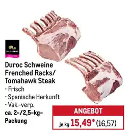 METRO MASIATERO Duroc Schweine Frenched Racks/Tomahawk Steak Angebot