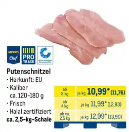 METRO METRO Chef Putenschnitzel Angebot