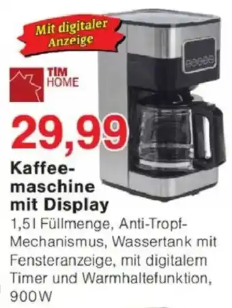 Jawoll TIM HOME Kaffeemaschine mit Display Angebot
