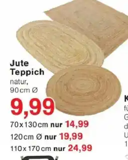 Jawoll Jute Teppich natur Angebot