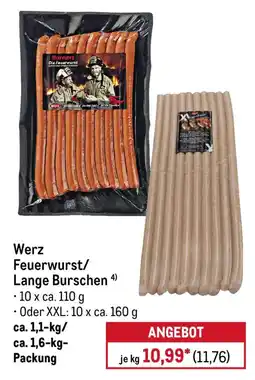 METRO Werz Feuerwurst/Lange Burschen Angebot