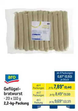 METRO aro Geflügel-bratwurst Angebot