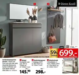 Zurbrüggen Dieter Knoll Garderobenprogramm Sorrent Angebot