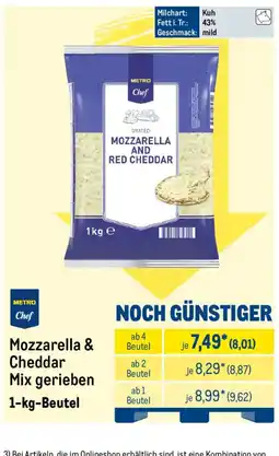 METRO Metro Chef Mozzarella & Cheddar Mix gerieben Angebot