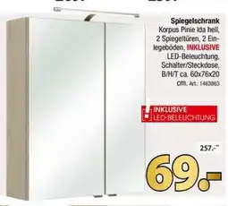 Zurbrüggen Spiegelschrank Pinie Ida hell Angebot