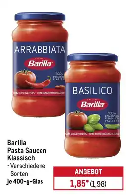 METRO Barilla Pasta Sauzen Klassisch Angebot