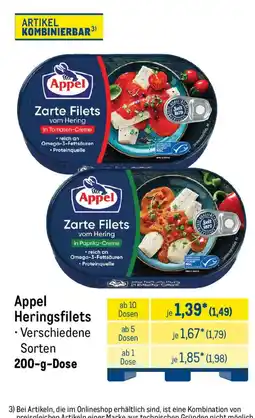 METRO Appel Heringsfilets Angebot