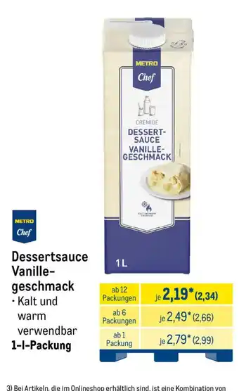 METRO METRO Chef Dessertsauce Vanille-geschmack Angebot