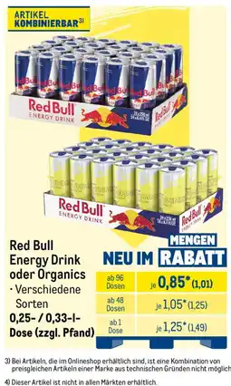 METRO Red Bull Energy Drink Angebot