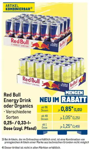 METRO Red Bull Energy Drink Angebot