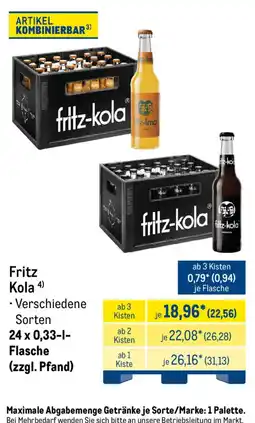 METRO Fritz Kola Angebot