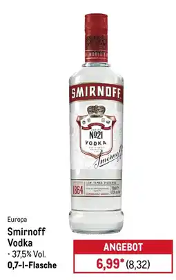 METRO Smirnoff Vodka Angebot