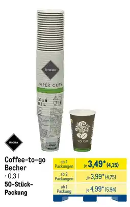 METRO Coffee-to-go Becher RIOBA Angebot