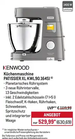 METRO KENWOOD Küchenmaschine PATISSIER XL Angebot