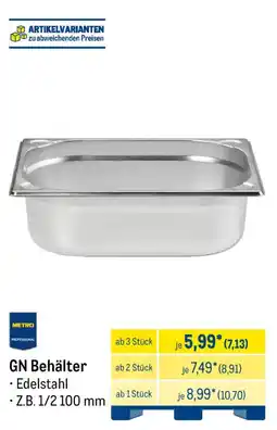 METRO METRO PROFESSIONAL GN Behälter Angebot