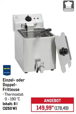 METRO METRO PROFESSIONAL Einzel- oder Doppel-Fritteuse Angebot