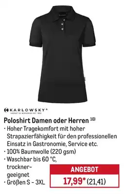 METRO Poloshirt Damen oder Herren Angebot