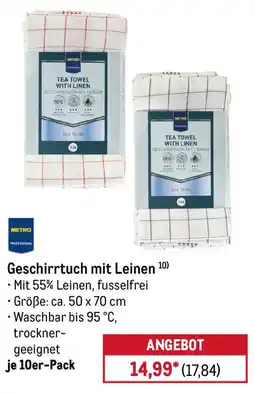 METRO Geschirrtuch mit Leinen Angebot