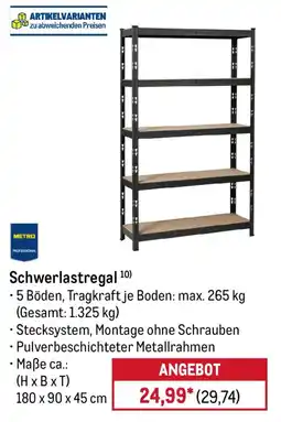 METRO Schwerlastregal Angebot