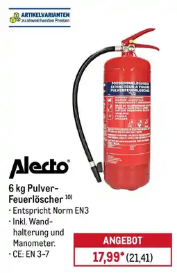 METRO Alecto 6 kg Pulver-Feuerlöscher Angebot