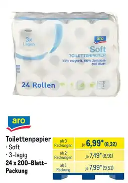 METRO aro Toilettenpapier Soft 3-lagig Angebot