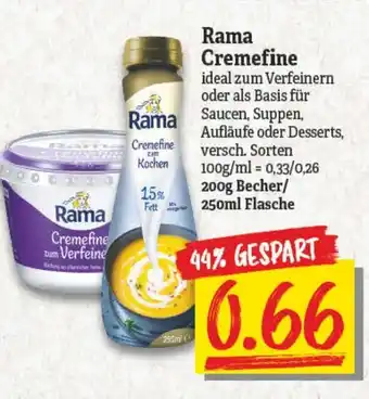 NP Discount Rama Cremefine 200g Becher/250ml Flasche Angebot