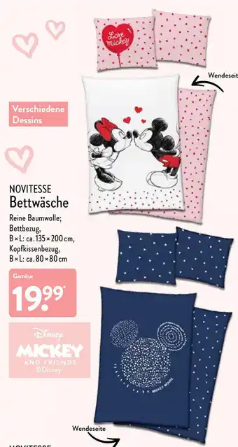 Aldi Nord Novitesse Bettwäsche B x L: ca. 80 x 80 cm Angebot