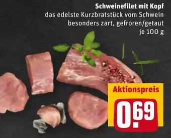 REWE Center Schweinefilet mit Kopf 100g Angebot