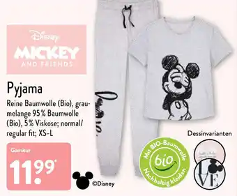 Aldi Nord Disney Mickey and Friends Pyjama XS-L Angebot
