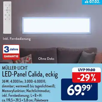 Aldi Nord Müller-Licht LED-Panel Calida, Eckig Angebot