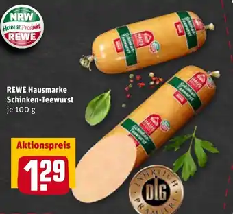 REWE Kaufpark Rewe Hausmarke Schinken Teewurst 100g Angebot