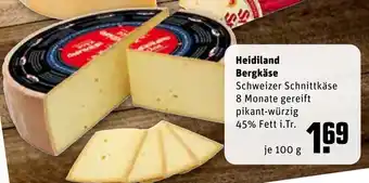 REWE Center Heidiland Bergkäse 100g Angebot