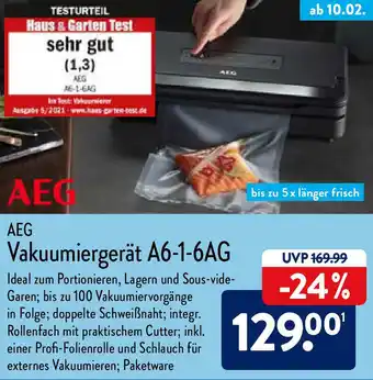 Aldi Nord AEG Vakuumiergerät A6-1-6AG Angebot