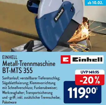 Aldi Nord Einhell Metall-Trennmaschine BT-MTS 355 Angebot