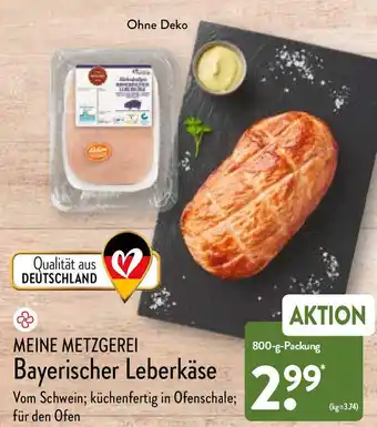 Aldi Nord Meine Metzgerei Bayerischer Leberkäse 800-g-Packung Angebot