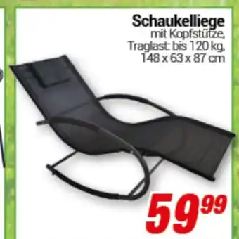 CENTERSHOP Schaukelliege 120 kg 148 x 63 x 87 cm Angebot